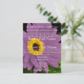 Elegant Gerber Daisy Wedding Einladung (Stehend Vorderseite)