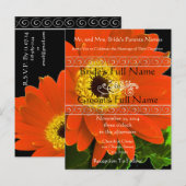 Elegant Gerber Daisy Wedding Einladung (Vorne/Hinten)