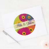 Elegant Gerber Daisy Wedding Stickers (Umschlag)