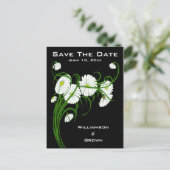 Elegant Gerbera Daisies Save the Date Postkarten (Stehend Vorderseite)