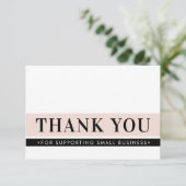 ELEGANT GESCHÄFT DANK IHNEN Auftrag einfügen rot r Dankeskarte (Stehend Vorderseite)