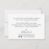 ELEGANT GESCHÄFT DANK IHNEN Auftrag einfügen rot r Dankeskarte (Rückseite)