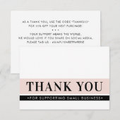 ELEGANT GESCHÄFT DANK IHNEN Auftrag einfügen rot r Dankeskarte (Vorne/Hinten)