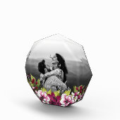 Elegant gesegnet Newlyweds Berry Floral Wedding Fotoblock (Rechts)