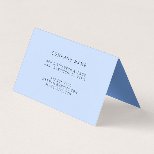 Elegant gestanztes Glas Silver Blue Visitenkarten (Rückseite)