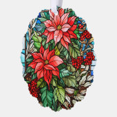 Elegant gesteinigt Glas Weihnachten Ornament Karte (Links)