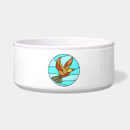 Elegant gesteinigt Glass Bird Pet Bowl Napf