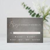 Elegant gestörte Minimal-Mahl-Karte RSVP-Karte RSVP Karte (Stehend Vorderseite)