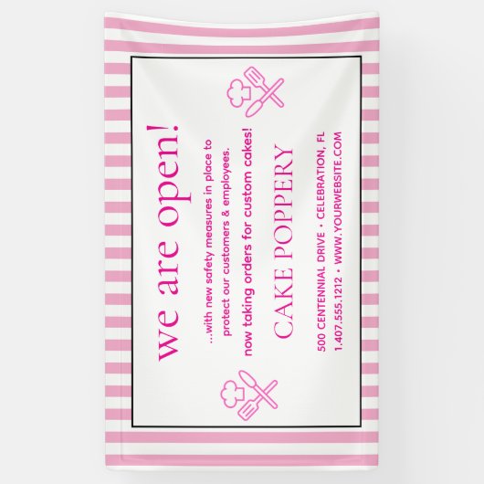 Elegant gestreift banner (Vertikal)