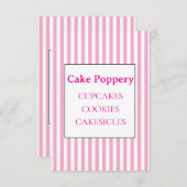 Elegant gestreift begleitkarte (Vorne/Hinten)