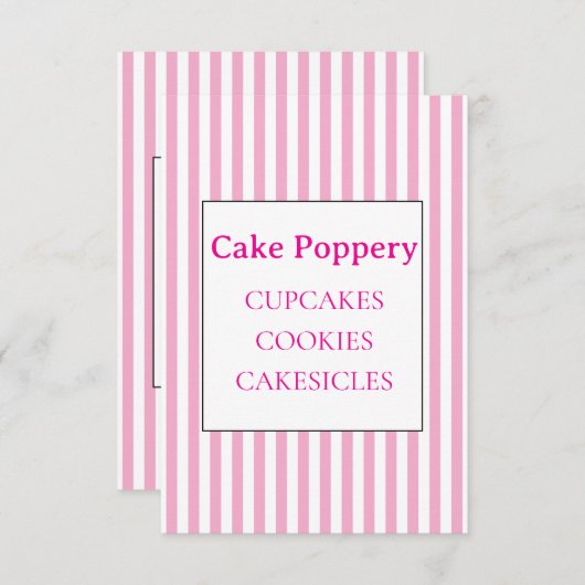 Elegant gestreift begleitkarte (Vorne/Hinten)