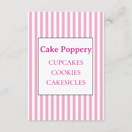 Elegant gestreift begleitkarte (Vorderseite)