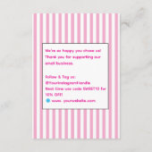 Elegant gestreift begleitkarte (Rückseite)