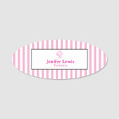 Elegant gestreift namensschild (Vorderseite)