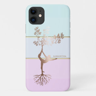 Elegant gestreift,Ombre Rose Gold Girl Silhouette Case-Mate iPhone Hülle