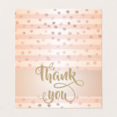Elegant gestreift, Punkte Danke Karte (Außenseite Aufgefaltet)