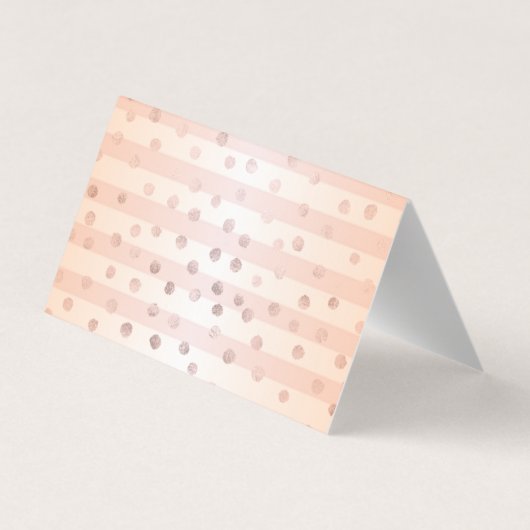 Elegant gestreift, Punkte Danke Karte (Rückseite)