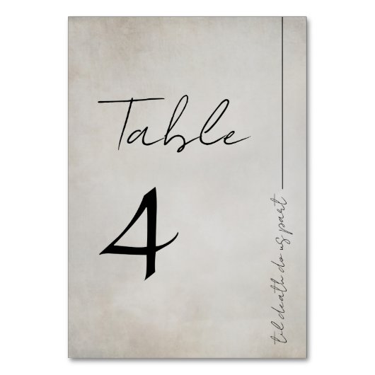 Elegant gestresst gotisch tischnummer (Vorderseite)