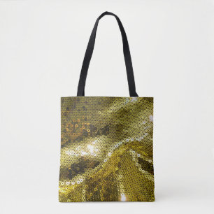 Elegant gezapftes funkelndes Textil nah. Mehr  Tasche