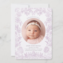 Elegant Gezeichnet Floral Lavender Birth