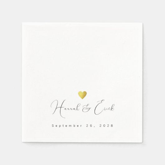 Elegant gezeichnete Hochzeit Serviette (Vorderseite)