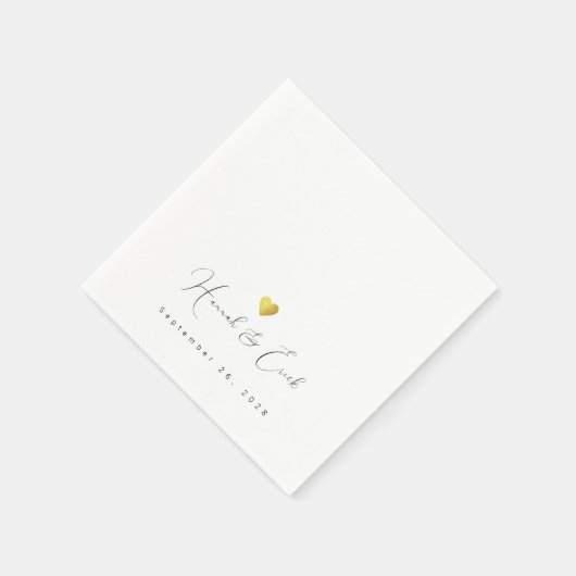 Elegant gezeichnete Hochzeit Serviette (Ecke)