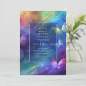 Elegant, gibt er mir Schmetterlinge Brautparty Einladung (Stehend Vorderseite)