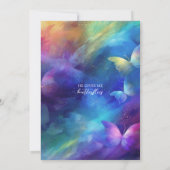 Elegant, gibt er mir Schmetterlinge Brautparty Einladung (Rückseite)