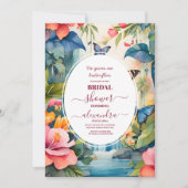 Elegant, gibt er mir Schmetterlinge Brautparty Einladung (Vorderseite)