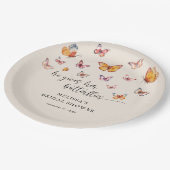 Elegant, gibt er mir Schmetterlinge Brautparty Pappteller (Schrägansicht)