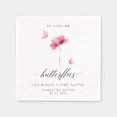 Elegant, gibt er mir Schmetterlinge Serviette (Vorderseite)