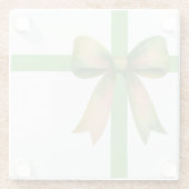 Elegant Gift Bow – Modern Christmas Design Glasuntersetzer (Rückseite)