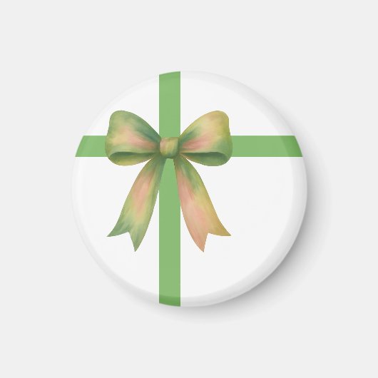 Elegant Gift Bow – Modern Christmas Design Magnet (Vorne)