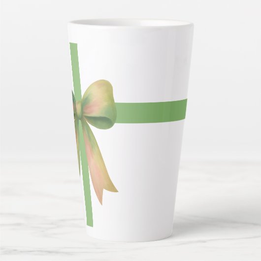 Elegant Gift Bow – Modern Christmas Design Milchtasse (Vorderseite)