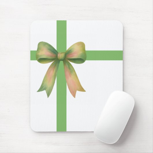 Elegant Gift Bow – Modern Christmas Design Mousepad (Mit Mouse)