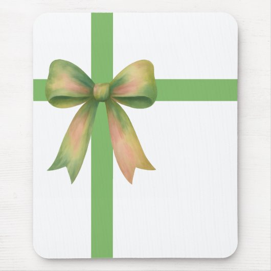 Elegant Gift Bow – Modern Christmas Design Mousepad (Vorne)