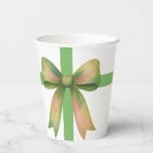 Elegant Gift Bow – Modern Christmas Design Pappbecher (Rückseite)