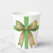 Elegant Gift Bow – Modern Christmas Design Pappbecher (Vorderseite)