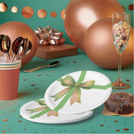 Elegant Gift Bow – Modern Christmas Design Pappteller