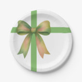 Elegant Gift Bow – Modern Christmas Design Pappteller (Vorderseite)