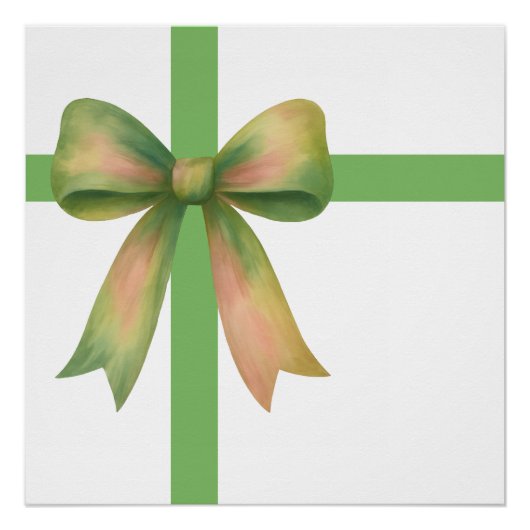 Elegant Gift Bow – Modern Christmas Design Poster (Vorderseite)