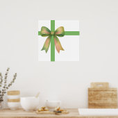 Elegant Gift Bow – Modern Christmas Design Poster (Küche)