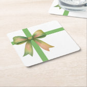 Elegant Gift Bow – Modern Christmas Design Rechteckiger Pappuntersetzer (angewinkelt)