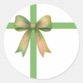 Elegant Gift Bow – Modern Christmas Design Runder Aufkleber (Vorderseite)