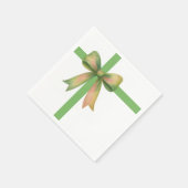 Elegant Gift Bow – Modern Christmas Design Serviette (Ecke)