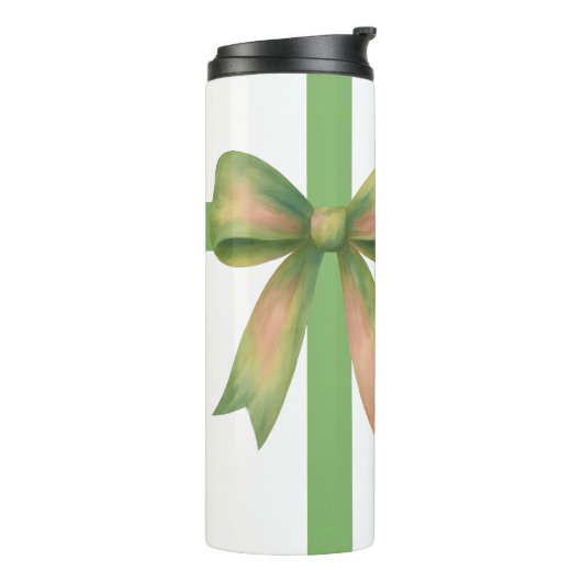 Elegant Gift Bow – Modern Christmas Design Thermosbecher (Nach links gedreht)