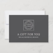 Elegant Gift Certificate Business Logo Off-white (Vorderseite)