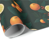 Elegant Gift Wrap w/ citrus, berries & botanicals Geschenkpapier (Rolleneckpunkt)