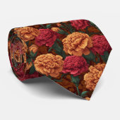 Elegant Gifts For Father Carnation Floral Krawatte (Gerollt)