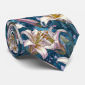 Elegant Gifts For Father Lilies Krawatte (Gerollt)